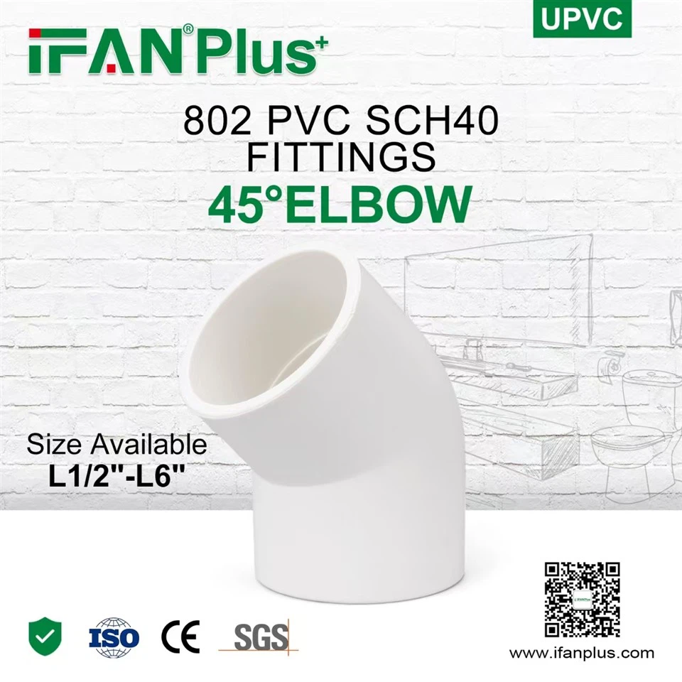 45 graders UPVC -albue